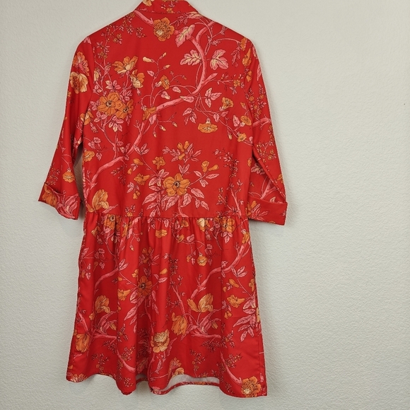 Tuckernuck Vida De Las Flores Today Shirt Dress 3/4 Sleeves Size XXS - Picture 13 of 16